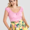 Hell Bunny Melissa Top In Candy Pink 1 Hell Bunny Melissa Top In Candy Pink