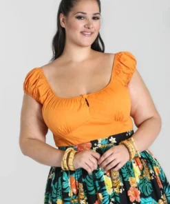 Hell Bunny Melissa Top - Orange
