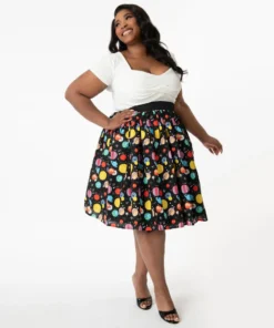 Unique Vintage Planets Swing Skirt