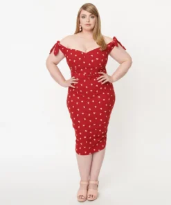 Unique Vintage Connie Heart Wiggle Dress