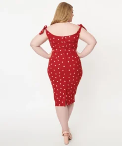Unique Vintage Connie Heart Wiggle Dress