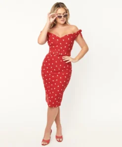 Unique Vintage Connie Heart Wiggle Dress