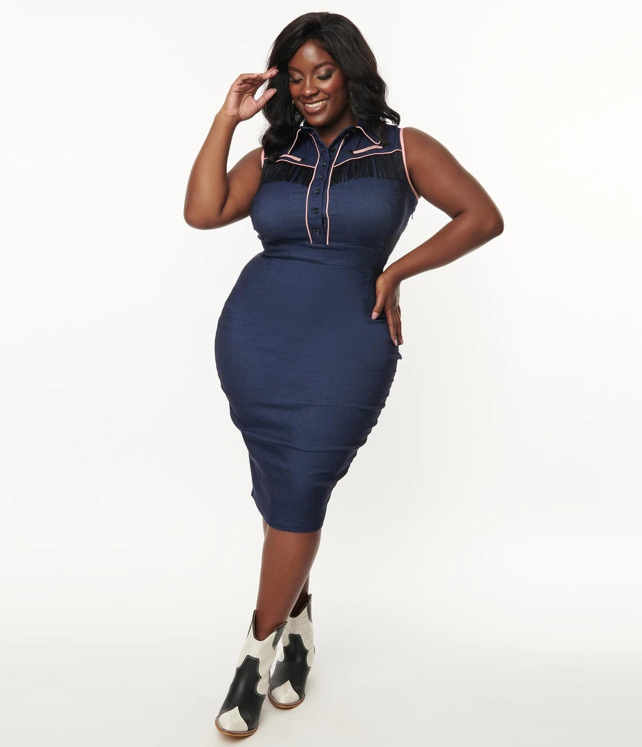 Unique Vintage Western Fringed Wiggle Dress 7 Unique Vintage Western Fringed Wiggle Dress