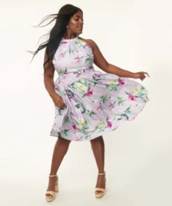 Unique Vintage Floral Lombard Dress