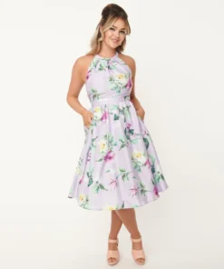 Unique Vintage Floral Lombard Dress