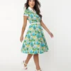 Unique Vintage Alexis Seaside Print Dress 1 Unique Vintage Alexis Seaside Print Dress