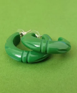 Accessories Bow & Crossbones Elsie Hoop Earrings - Green