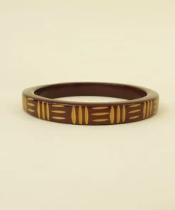 Bow & Crossbones Kane Wicker 2 Tone Thin Bangle - Oh Honey!