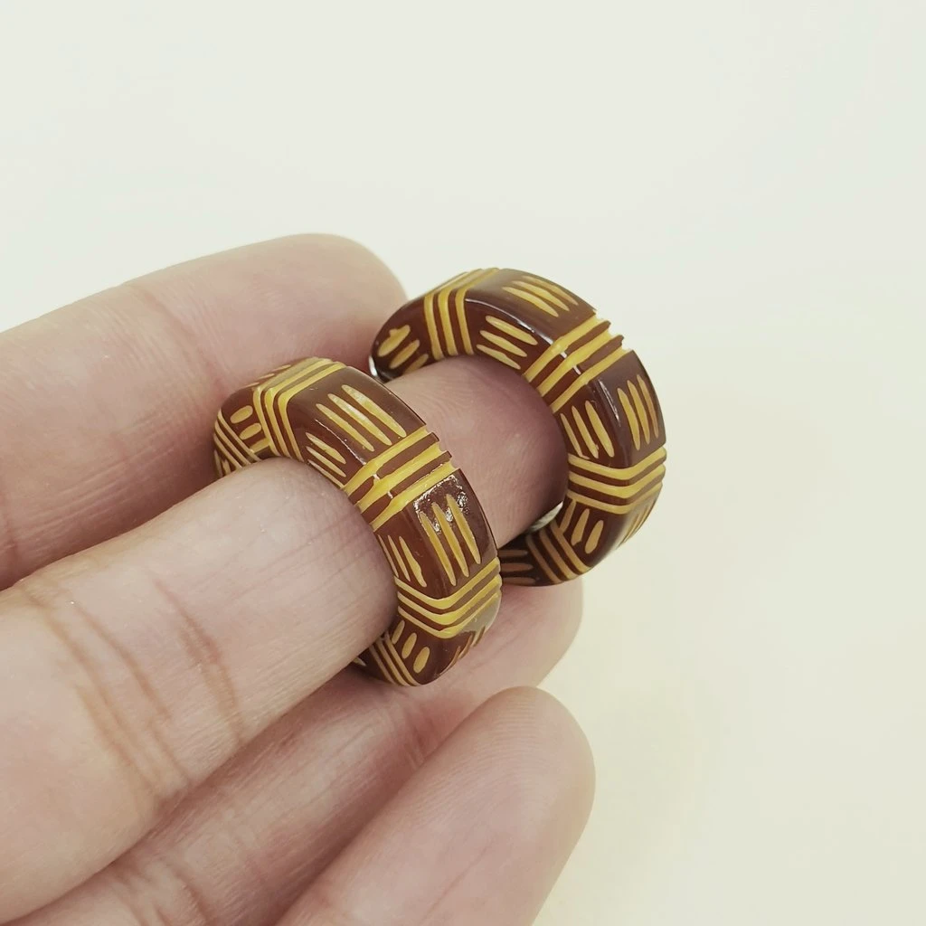 Bow & Crossbones Kane Wicker 2 Tone Hoop Stud Earrings - Oh Honey! Accessories 4 Bow & Crossbones Kane Wicker 2 Tone Hoop Stud Earrings - Oh Honey! Accessories