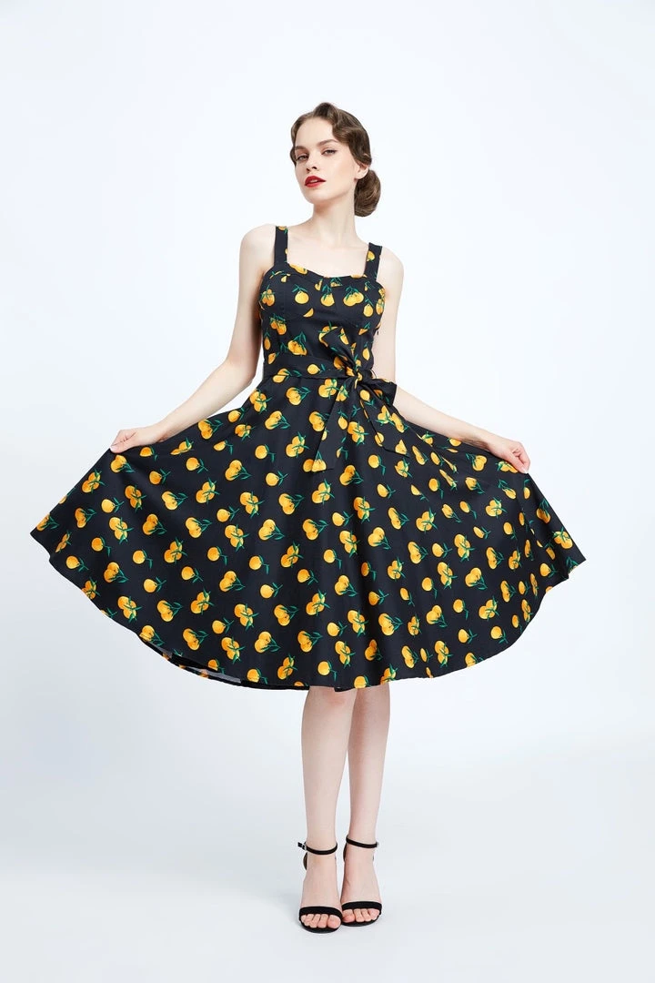 Dresses Miss Lulo Lana Mandarin Oranges Dress 3 Dresses Miss Lulo Lana Mandarin Oranges Dress