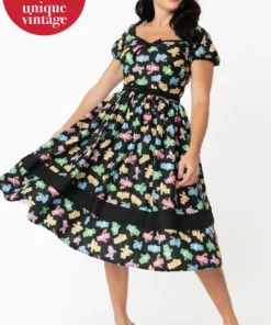 Unique Vintage X Care Bears Hannah Playtime Swing Dress