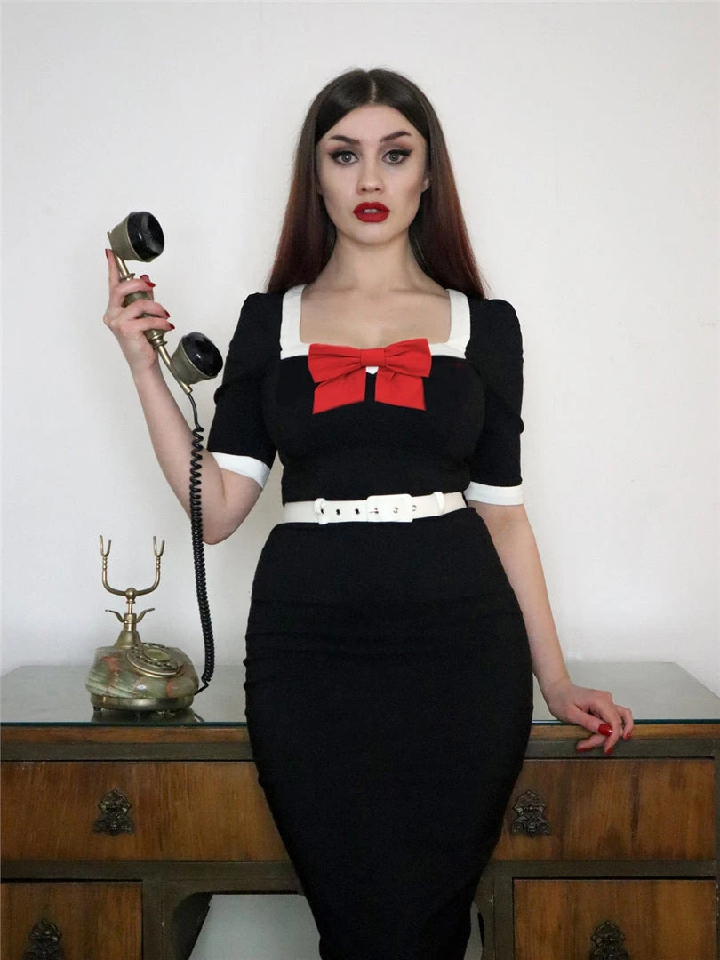Collectif Sadie 50s Pencil Dress 9 Collectif Sadie 50s Pencil Dress