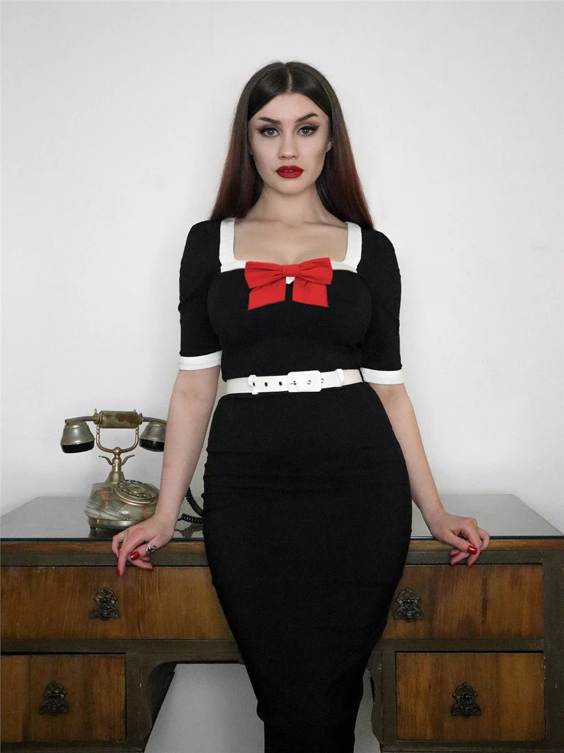 Collectif Sadie 50s Pencil Dress 3 Collectif Sadie 50s Pencil Dress