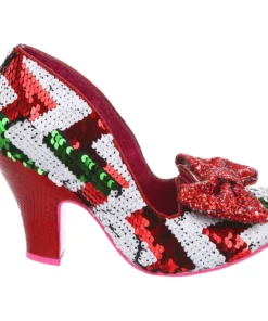 Irregular Choice Nick Of Time Shoes - Red & White