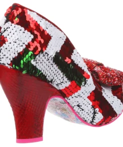 Irregular Choice Nick Of Time Shoes - Red & White