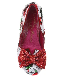 Irregular Choice Nick Of Time Shoes - Red & White