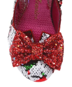 Irregular Choice Nick Of Time Shoes - Red & White