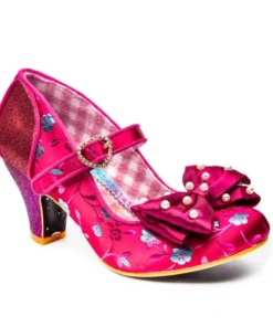 Irregular Choice Snow Drop Shoes - Red/Burgundy
