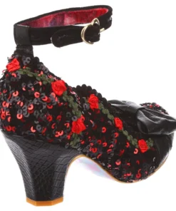 Irregular Choice Trellis Shoes - Black/Red