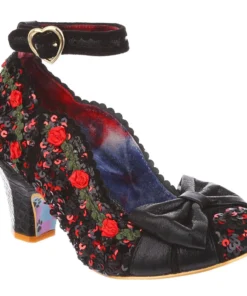 Irregular Choice Trellis Shoes - Black/Red