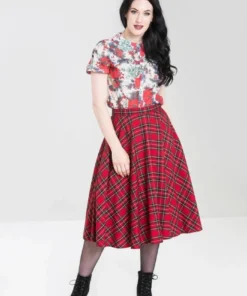 Hell Bunny Irvine Tartan Swing Skirt