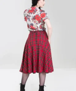 Hell Bunny Irvine Tartan Swing Skirt