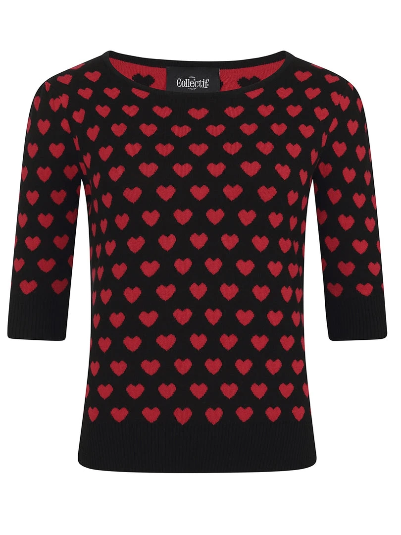 Collectif Chrissie Heart Knitted Top 4 Collectif Chrissie Heart Knitted Top