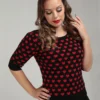 Collectif Chrissie Heart Knitted Top