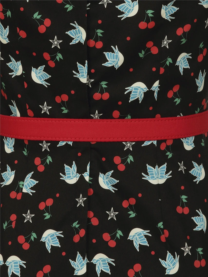 Collectif Meg Swallows & Cherries Pencil Dress 6 Collectif Meg Swallows & Cherries Pencil Dress