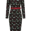 Collectif Meg Swallows & Cherries Pencil Dress