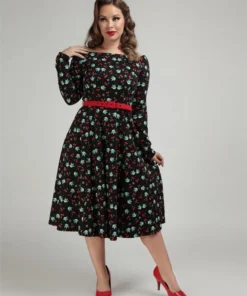 Collectif Meg Swallows & Cherries Swing Dress