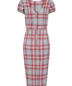 Collectif Demira Princess Check Pencil Dress