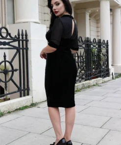 Collectif Wednesday Velvet Pencil Dress