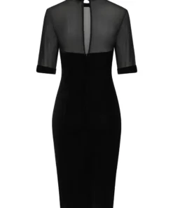 Collectif Wednesday Velvet Pencil Dress