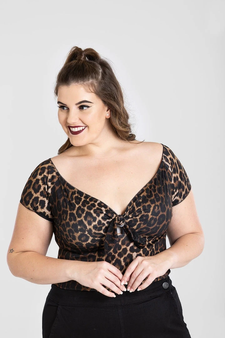 Hell Bunny Feline Top - Leopard 5 Hell Bunny Feline Top - Leopard