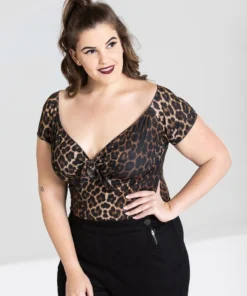 Hell Bunny Feline Top - Leopard 11 Hell Bunny Feline Top - Leopard