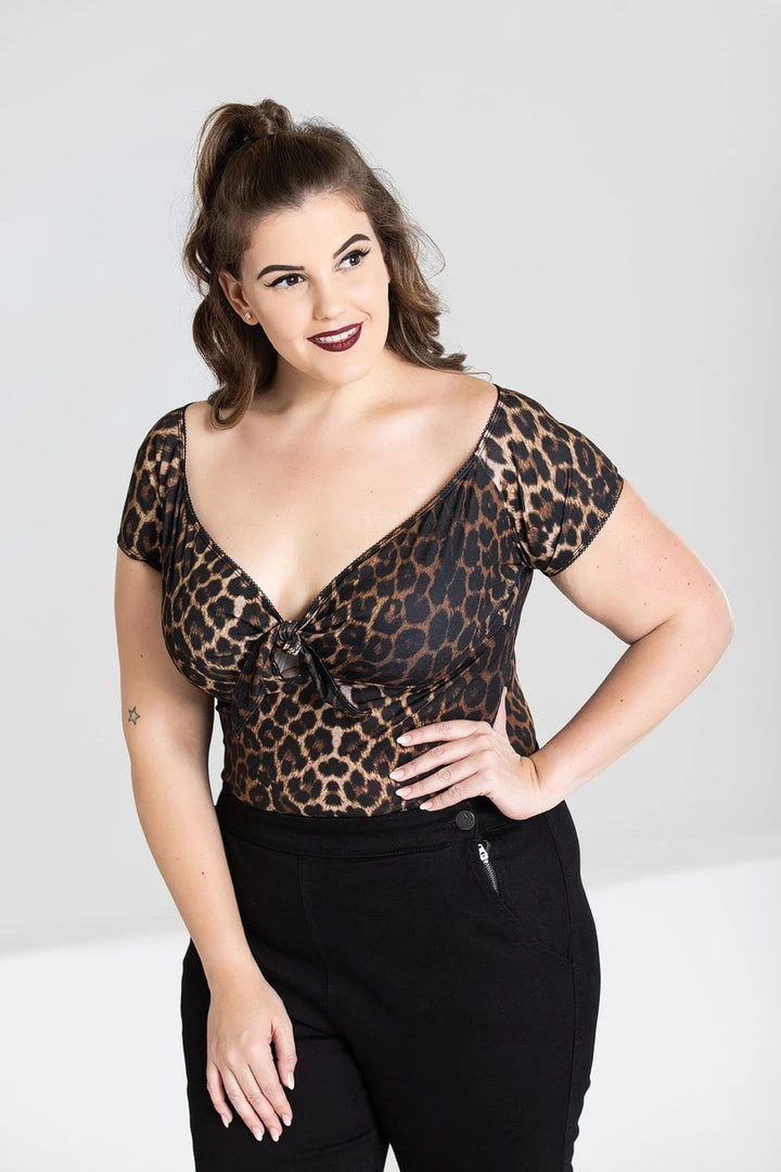Hell Bunny Feline Top - Leopard 6 Hell Bunny Feline Top - Leopard