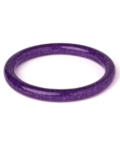 Splendette Narrow Purple Glitter Bangle