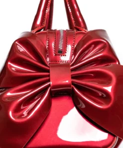 Lux De Ville Double Bow Tote - Red Shiny 8 Lux De Ville Double Bow Tote - Red Shiny