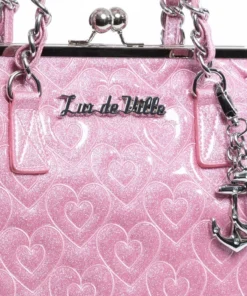 Lux De Ville Ahoy Kiss Lock Bag - Bashful Blush Sparkle 8 Lux De Ville Ahoy Kiss Lock Bag - Bashful Blush Sparkle