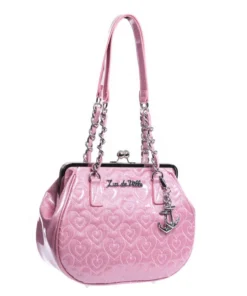 Lux De Ville Ahoy Kiss Lock Bag - Bashful Blush Sparkle