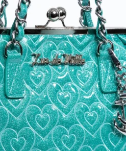Lux De Ville Ahoy Kiss Lock Bag - Mermaid Blue Sparkle