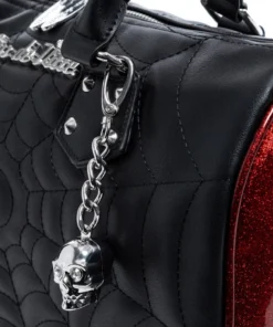 Lux De Ville Maltese Medium Tote - Black & Red Rum Sparkle
