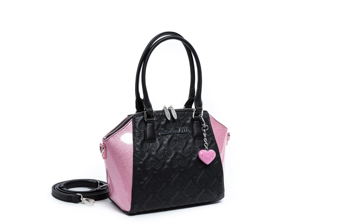 Lux De Ville Lady Lux Medium Tote - Black & Bashful Blush Sparkle 3 Lux De Ville Lady Lux Medium Tote - Black & Bashful Blush Sparkle
