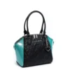 Lux De Ville Lady Lux Medium Tote - Black & Mermaid Blue Sparkle 2 Lux De Ville Lady Lux Medium Tote - Black & Mermaid Blue Sparkle