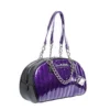 Lux De Ville Roulette Tote - Black & Poisonous Purple Sparkle