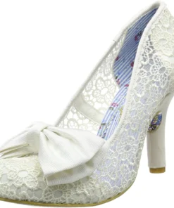 Irregular Choice Mal E Bow Shoes - Cream
