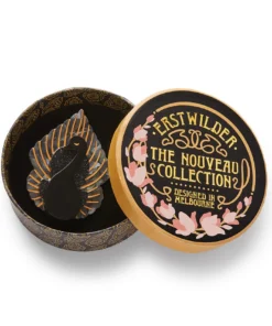 Erstwilder Art Nouveau Ailes Noires Brooch