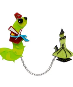 Erstwilder Kitschy Witch Alice's Wonderland Advice From A Caterpillar Double Brooch