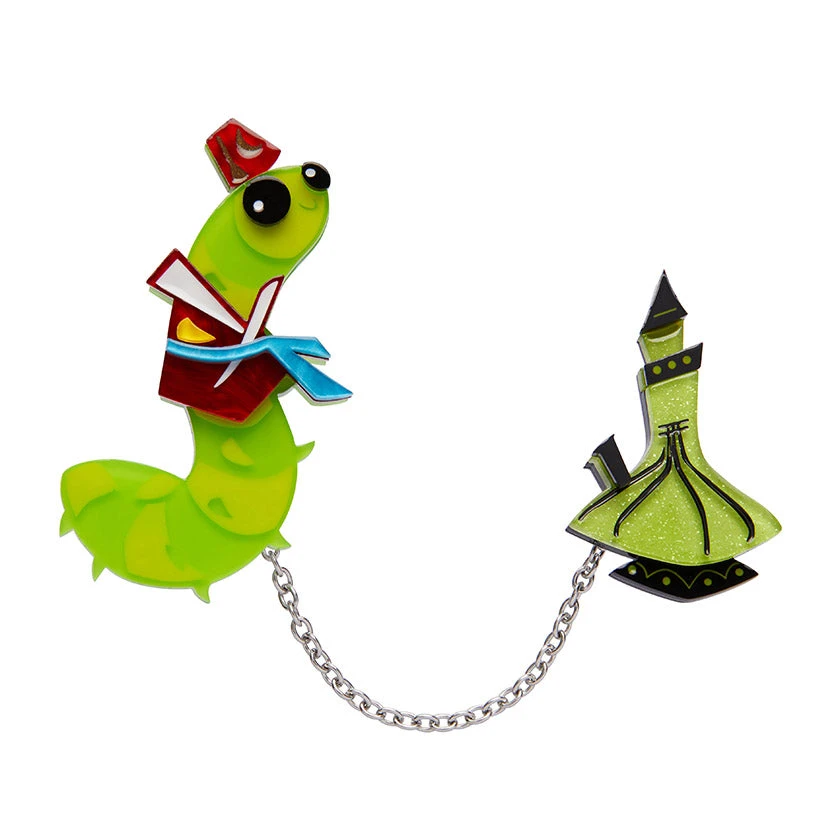 Erstwilder Kitschy Witch Alice's Wonderland Advice From A Caterpillar Double Brooch 3 Erstwilder Kitschy Witch Alice's Wonderland Advice From A Caterpillar Double Brooch